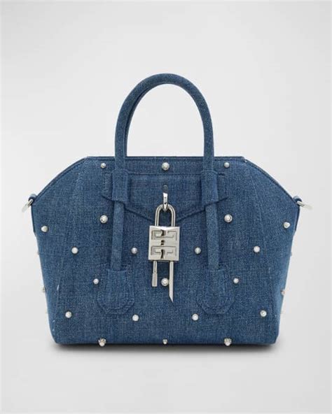 givenchy antigona mini gold hardware|givenchy mini antigona lock denim tote bag.